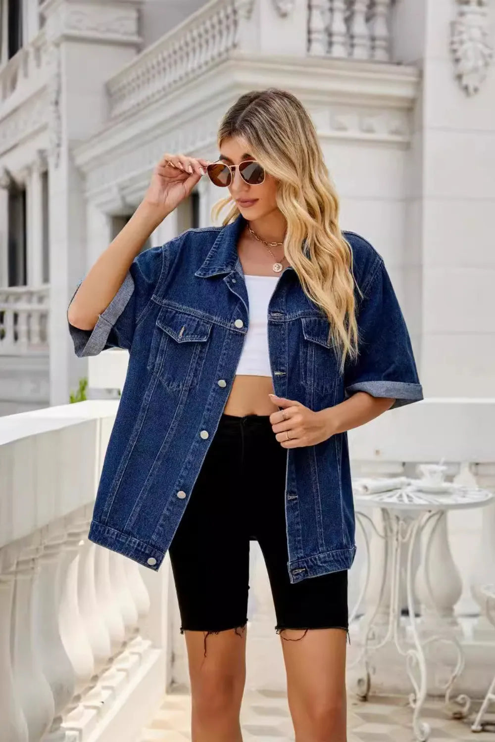 Tenoa Half Sleeve Denim Jacket