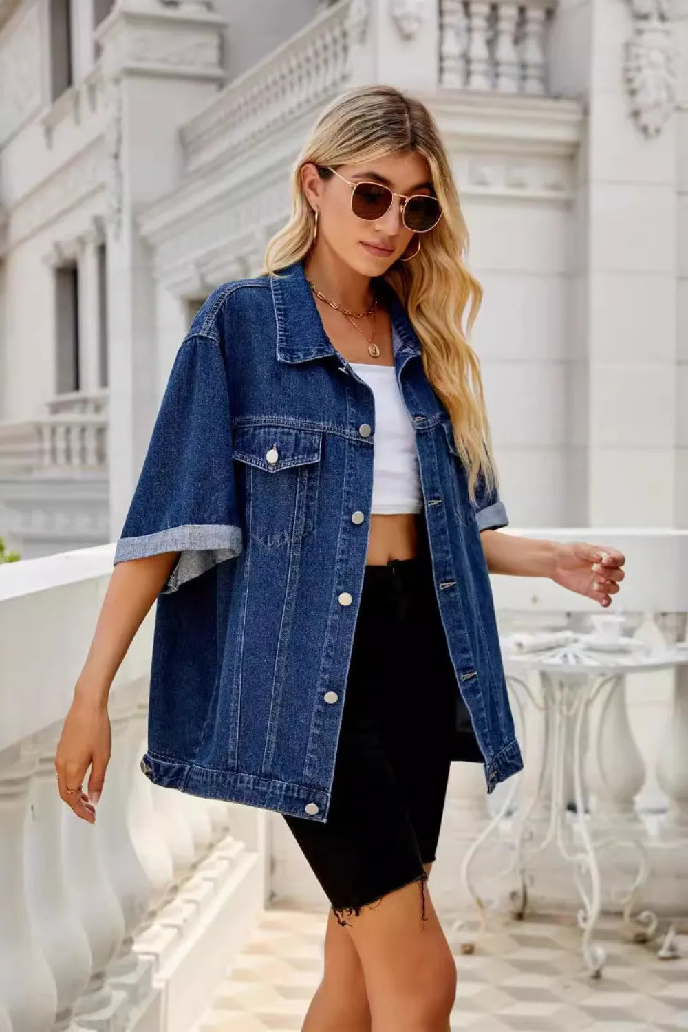 Tenoa Half Sleeve Denim Jacket