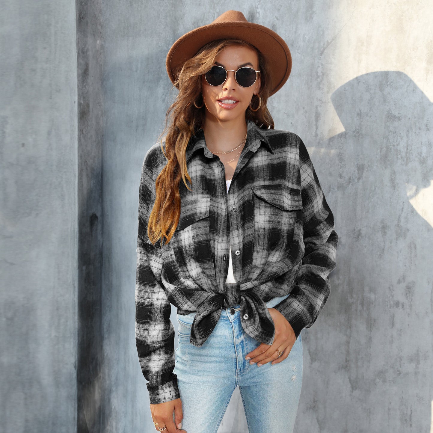 Tenoa Checkered Blouse