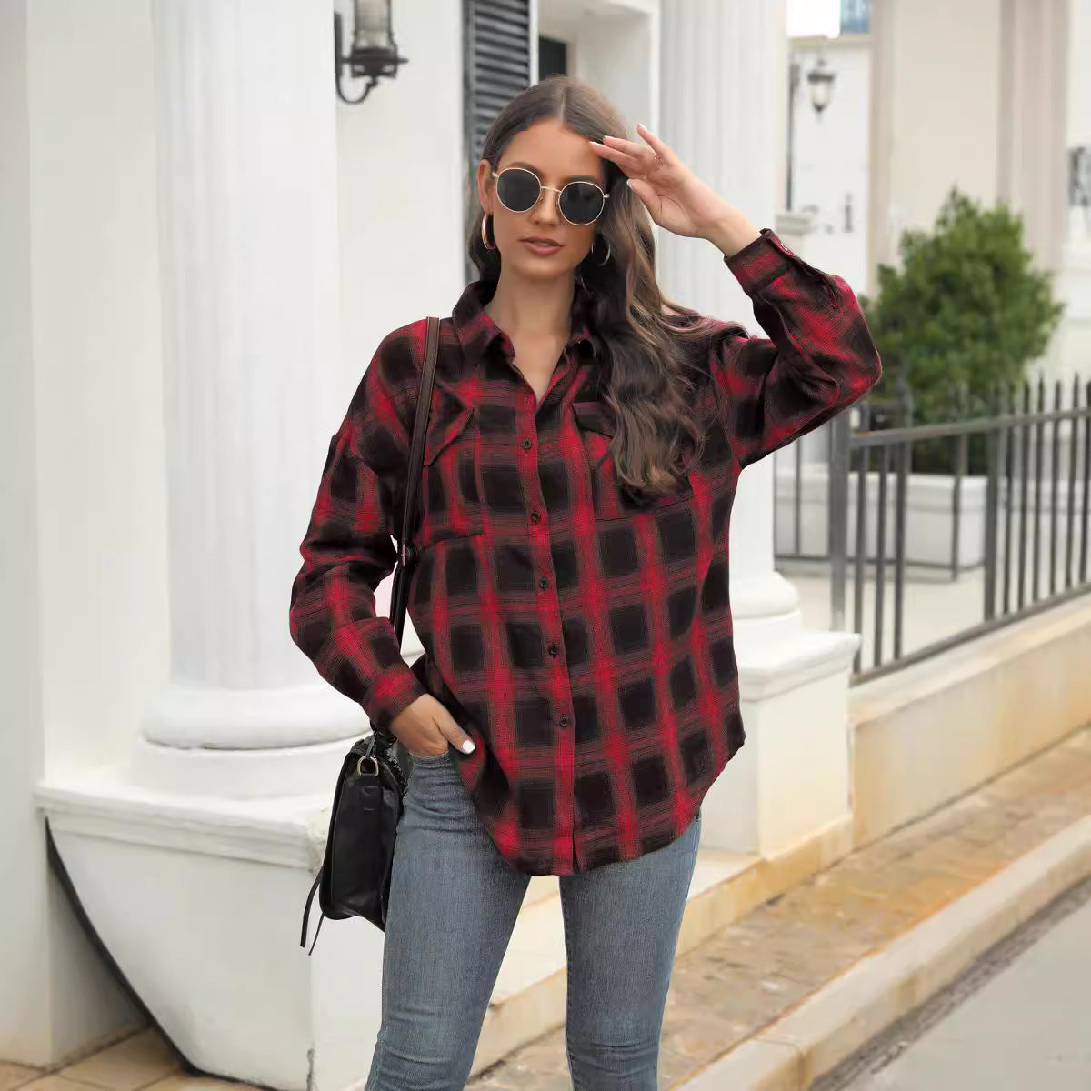 Tenoa Checkered Blouse