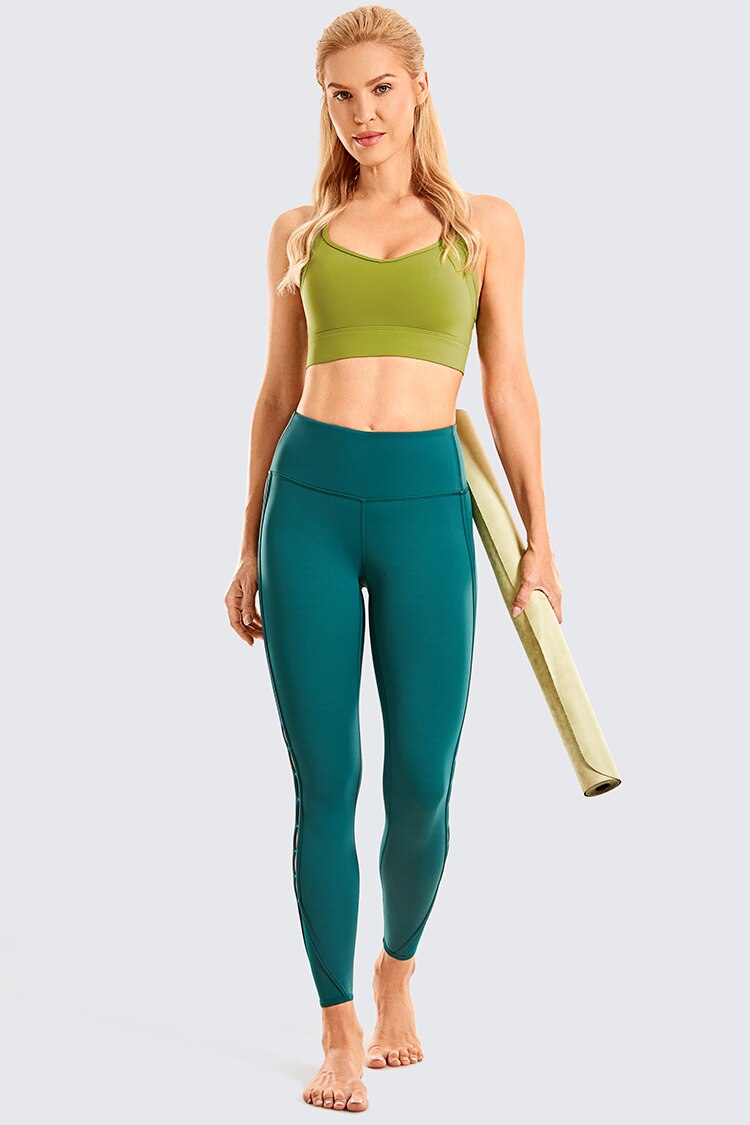 Women's Longline Strappy Yoga Bras High Impact Wirefree Padded Workout Sports Tops Activewear-3